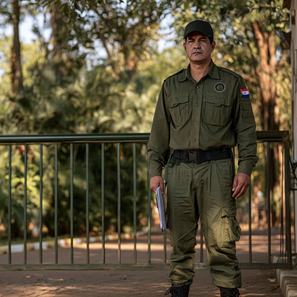 Guardia de Andromeda Security en el portón de acceso de una instalación